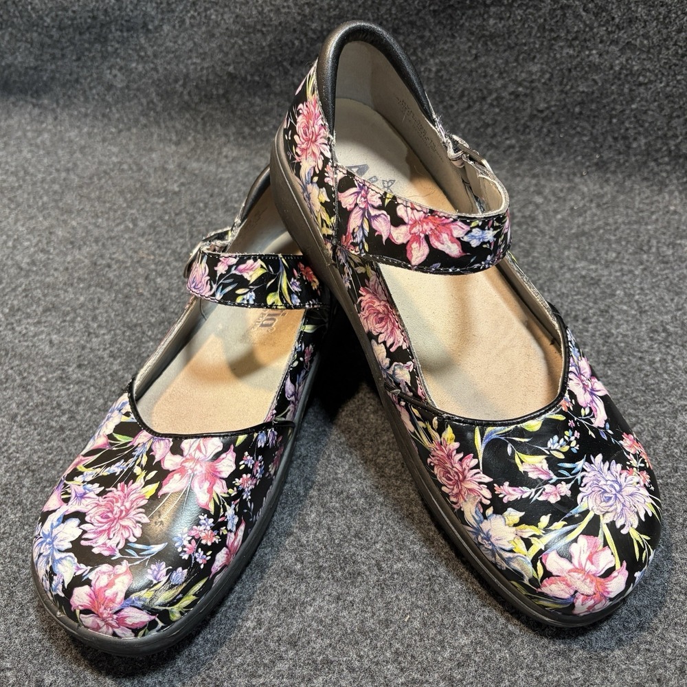 Alegria US 8.5-9 Leather PG Lite Floral Mary Jane Bloom Comfort Shoes